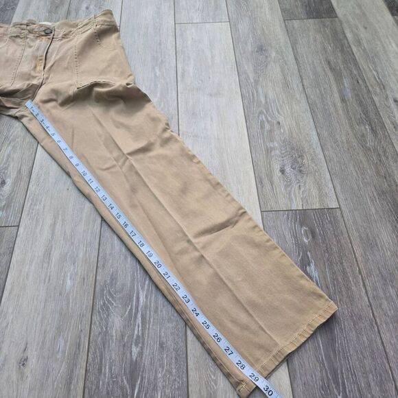 Joie tan cargo pants cotton tencel blend high waist worn in comfort size 6 - Picture 8 of 14